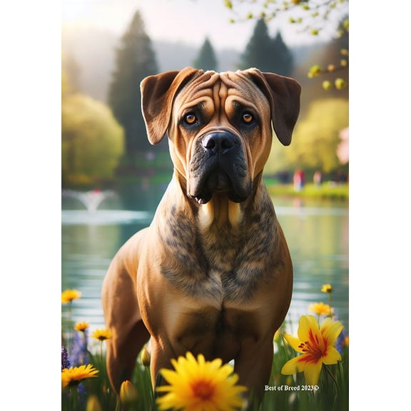 Cane Corso Fawn - Best of Breed DCR Spring Garden Flag