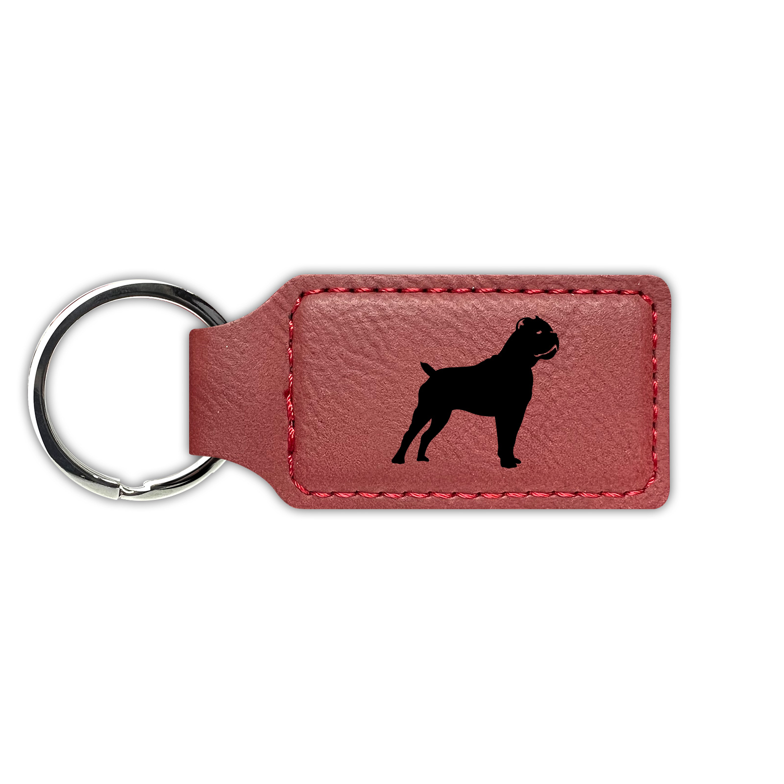 Cane Corso Keychain Leatherette Rectangle Laser Engraved Many