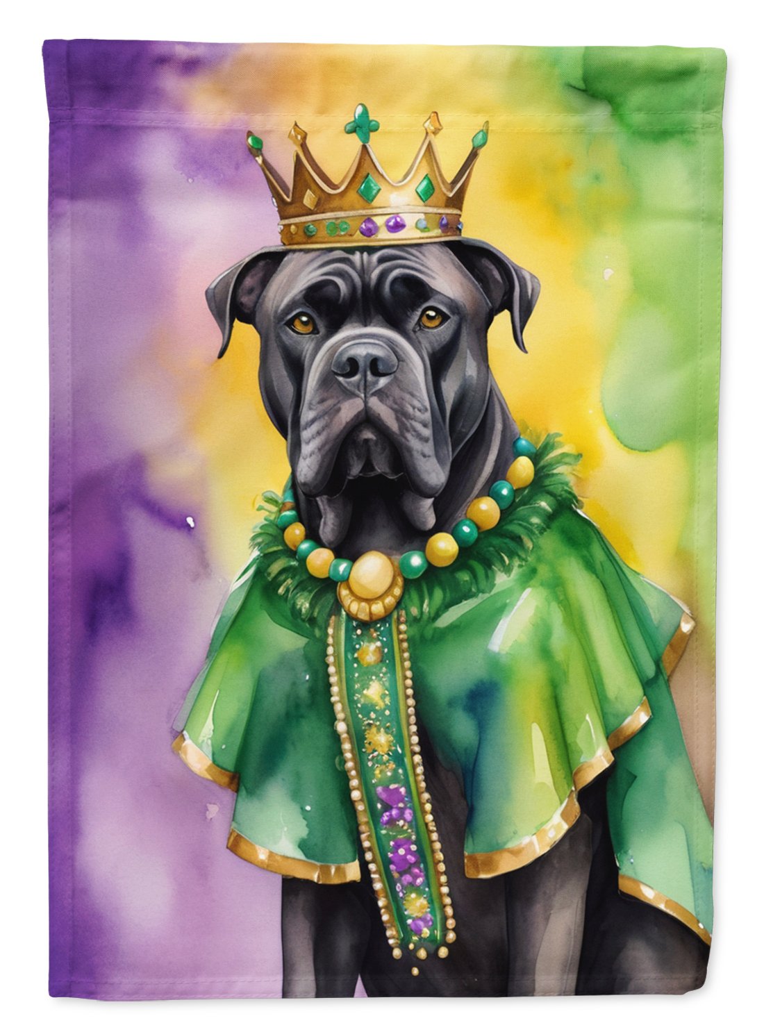 Cane Corso King of Mardi Gras House Flag 28 in x 40 in