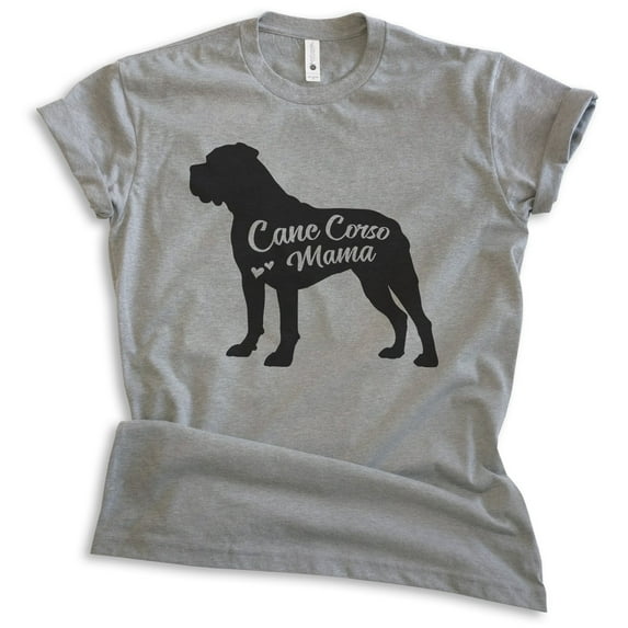 Cane Corso Mama, Unisex Women's Shirt, Cane Corso Owner, Funny Dog Mama Gift, Dark Heather Gray, Medium
