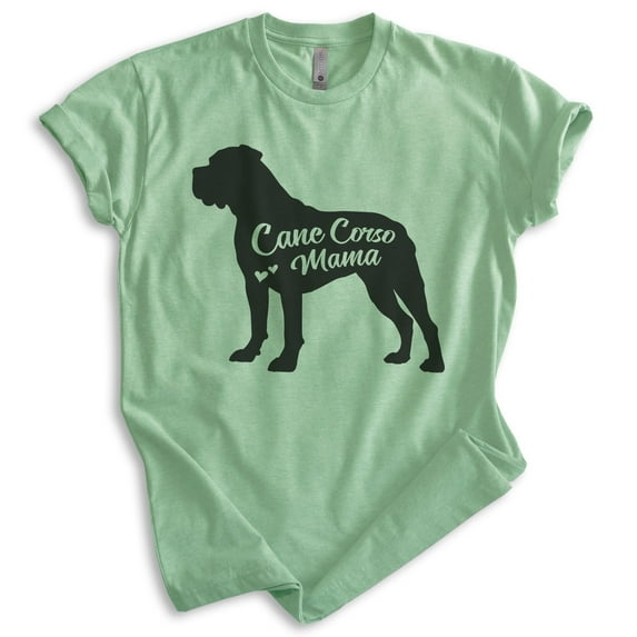 Cane Corso Mama, Unisex Women's Shirt, Cane Corso Owner, Funny Dog Mama Gift, Heather Apple Green, 3X-Large