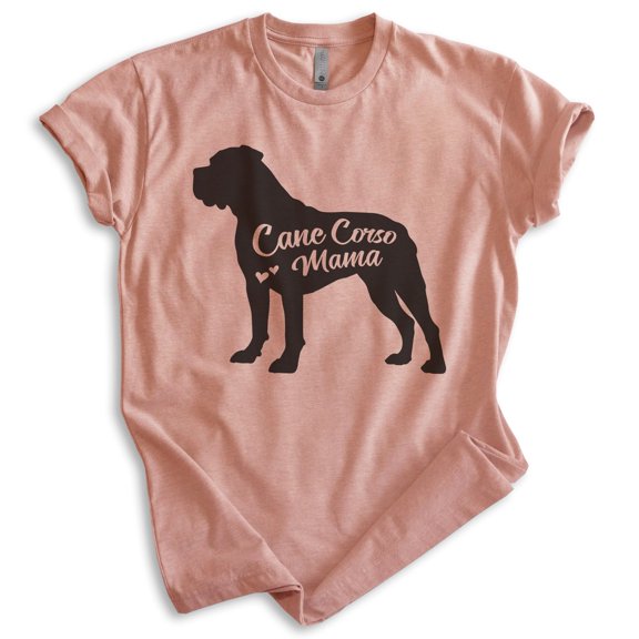 Cane Corso Mama, Unisex Women's Shirt, Cane Corso Owner, Funny Dog Mama Gift, Heather Sunset, X-Small