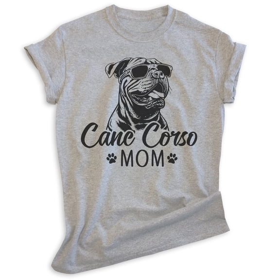 Cane Corso Mom, Unisex Women's Shirt, Cane Corso Owner, Funny Dog Mom Gift, Heather Gray, 3X-Large