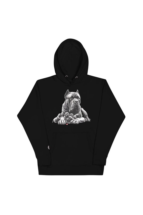 Cane Corso Mom pups Unisex Hoodie (Black, S)