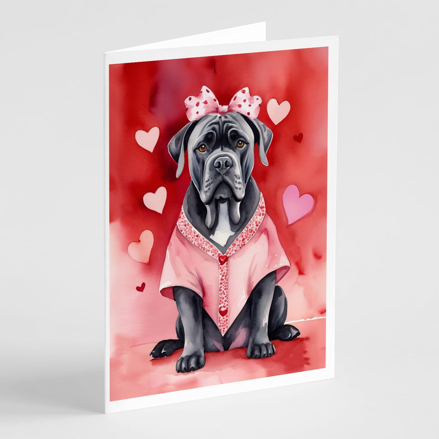 Cane Corso My Valentine Greeting Cards Pack of 8 7 in x 5 in