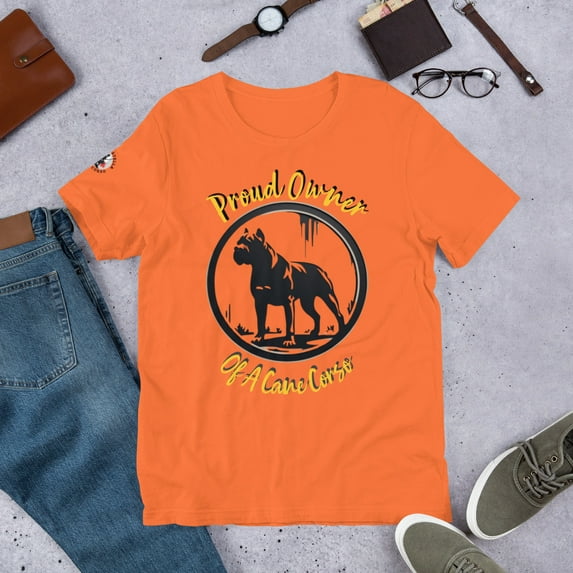 Cane Corso Owner Unisex t-shirt (Orange, XL)