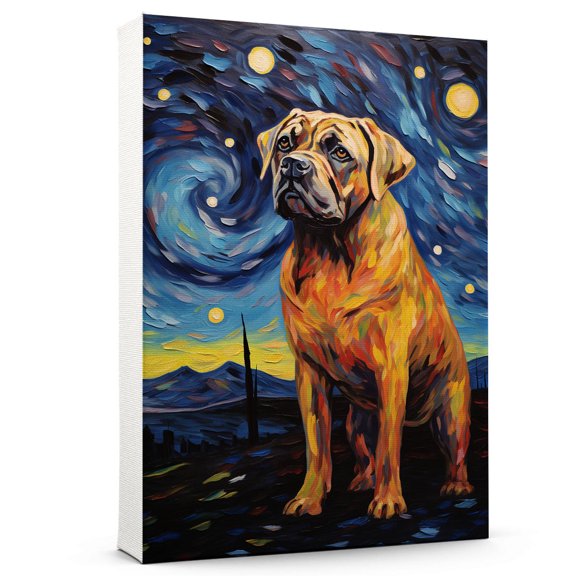 Cane Corso Paintings Canvas for Wall Decorations - Paintings Starry Night Van Gogh Bedroom Wall Art Abstract Wall Large Canvas Wall Art for Living Room 24x36inch, 11x17inch