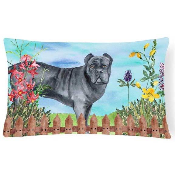 Cane Corso Spring Canvas Fabric Decorative Pillow