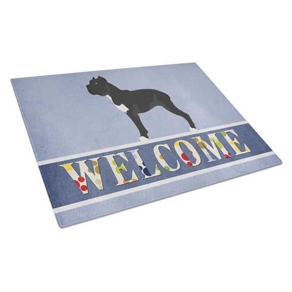 Cane Corso Welcome Glass Cutting Board Large