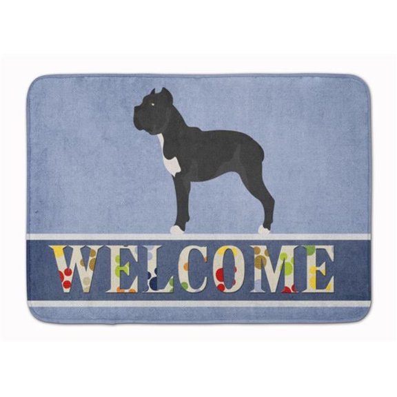Cane Corso Welcome Machine Washable Memory Foam Mat