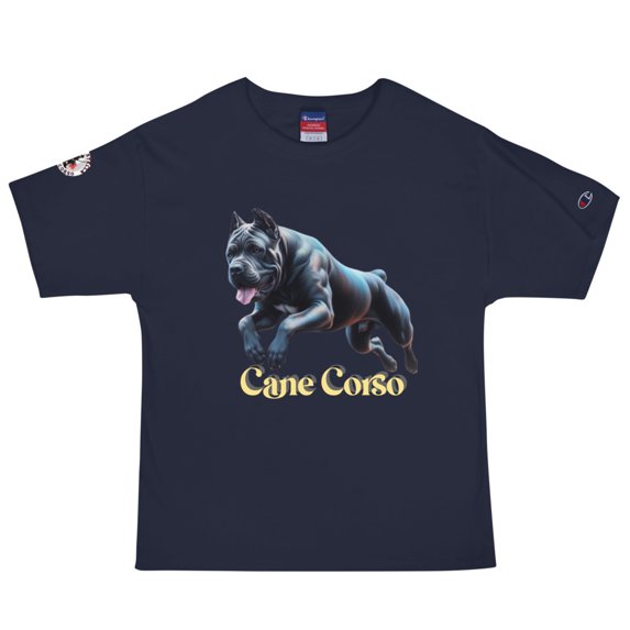Cane Corso jumping Champion T-Shirt (Navy, M)