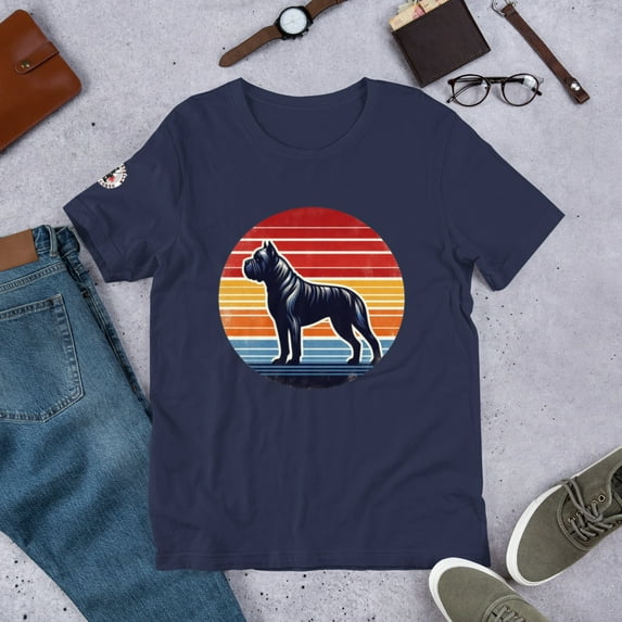 Cane Corso vintage sun 3 Unisex t-shirt (Navy, 4XL)