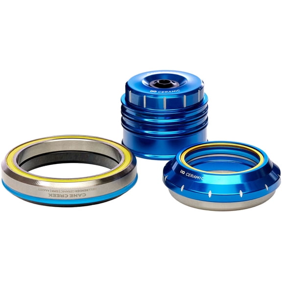 Cane Creek 110 30th Anniversary Headset - IS42/28.6/H9 Upper | IS52/40 Lower, Tapered, Hellbender Ceramic Bearings, Blue
