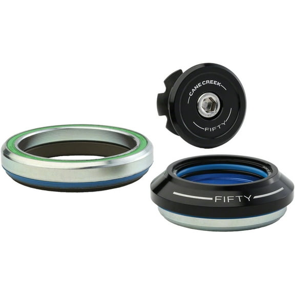 Cane Creek 50 Headset - IS42/28.6/H9 Upper | IS52/40 Lower, Tapered, Black