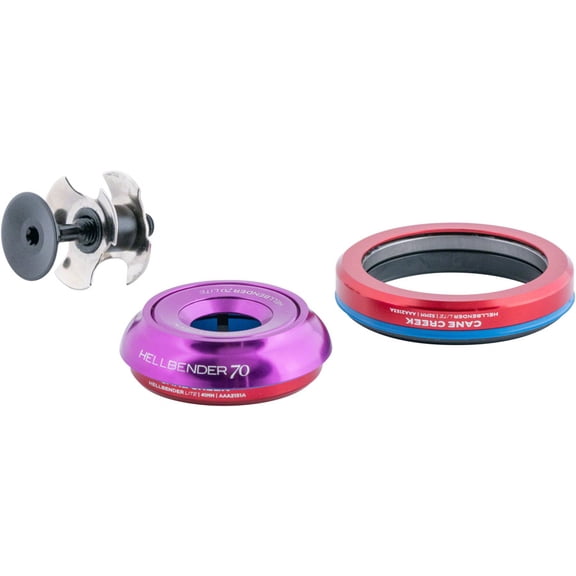 Cane Creek Hellbender 70 Lite Headset - IS41/28.6/H9 Upper | IS52/40 Lower, Tapered, Purple