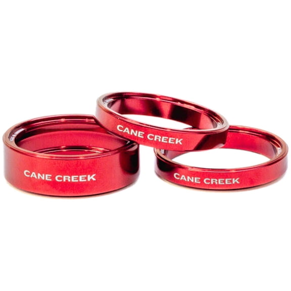 Cane Creek Interlok Chroma Studio Headset Spacer Kit - (1) 10mm, (2) 5mm, Red