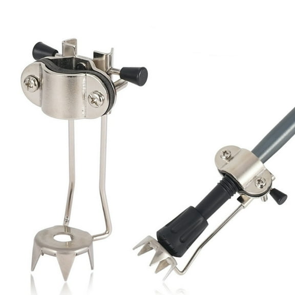 Cane Ice Tip Attachment, Stainless Steel Outdoor Non-Slip in Winter Durable Metal 5-Prong Tip, Improve Balance for Adult Outdoor Walking, Silver