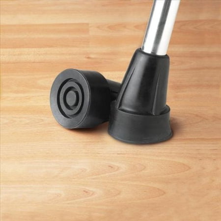 Medline Cane Replacement Tips - Black - 6 Pairs Per Case