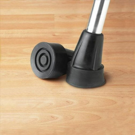 Medline Cane Replacement Tips - Black - 6 Pairs Per Case