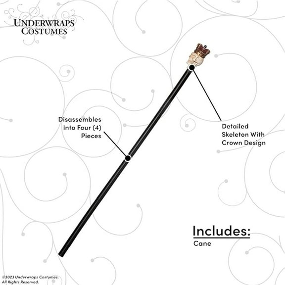 Cane- Skull with Crown