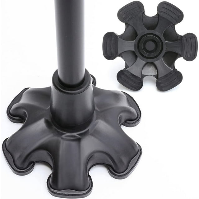Cane Tip with 6 Support Rubber Foot for Walking Canes 3/4 Inch Shaft, SelfStanding, AntiSlip