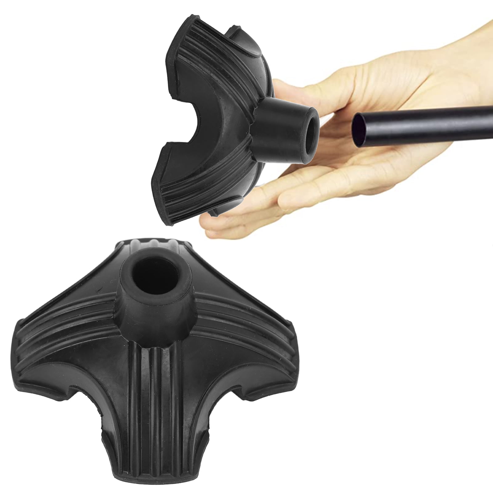 Cane Tip With Quad Support, Rubber Cane Tips, Wearproof Self Standing