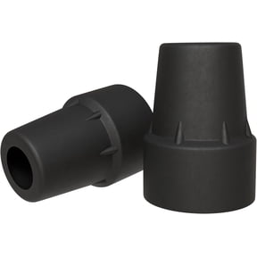 Cane Tips – 2-Pack 3/4" Heavy-Duty Rubber Replacement Tips – Durable, Non-Slip Walking Stick, Crutch, and Walker Tips – Black