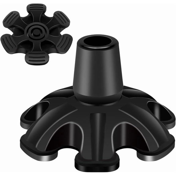 Cane Tips 3/4 Inch Heavy Duty, Self Standing Rubber Walking Cane Tip Cane Stand, 6 Support Rubber Foot for Walking Canes, Walking Sticks, Folding Canes