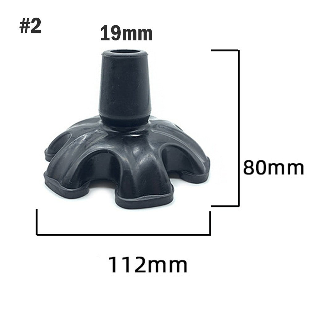 Cane Tips Tripod Tripod Nonslip Rubber 19mm Crutch Tips for Walking