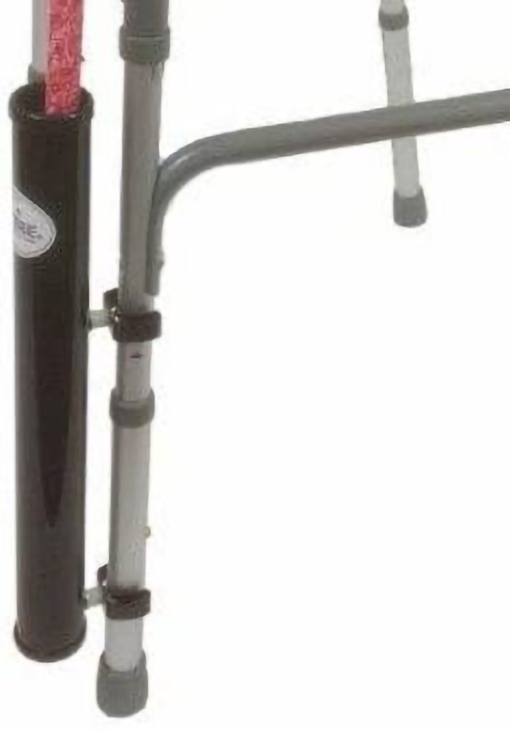 CaneTUBEÂ® Cane Holder for Walker, Rollator and Wheelchair (Black), Walking Cane Attachment for Walkers, Rollators and Wheelchairs with Snap-On Clips and Strap
