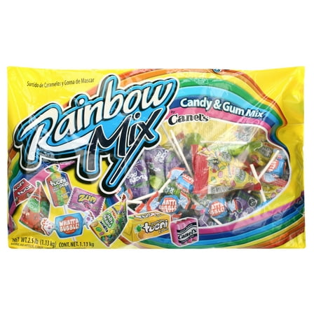 (2 pack) Canel's Rainbow Mix, Traditional Mexican Candy Mix, Assorted Fruit Flavors, 2.5 lb Bag