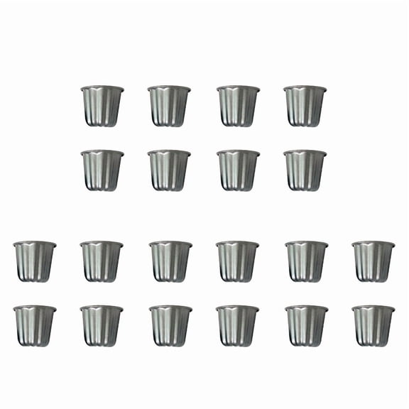 Canele Mold, Cannele Muffin Cup, 20Pcs Non-Stick Cannele Mould Gray-Black Canneles