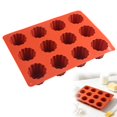 thumbnail image 1 of Canele Mold,Multi‑Cavity Fluted Silicone Canele Molds,Non‑Stick French Canele Pastry Bakeware,Flexible Canele Muffin Cupcake Pan,Heat‑Resistant Fluted‑Style Cake Mould for Jelly,Cake,Chocolate, 1 of 4