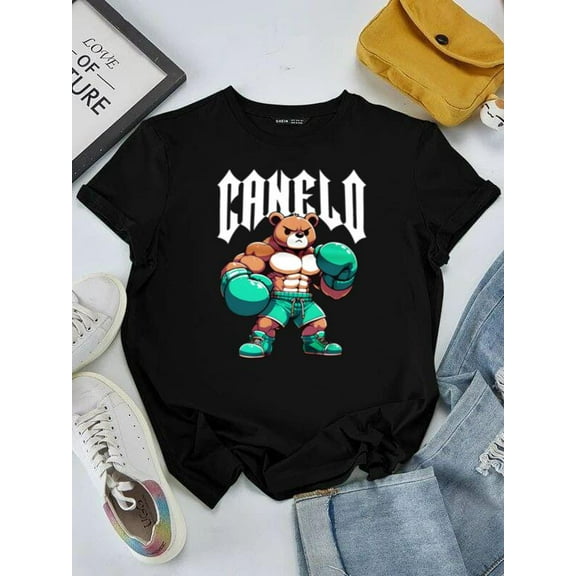 Canelo Alvarez Boxing Champion Teddy Bear Graphic Fan Gift Unisex tee V41390, for men & women, up to size 5XL