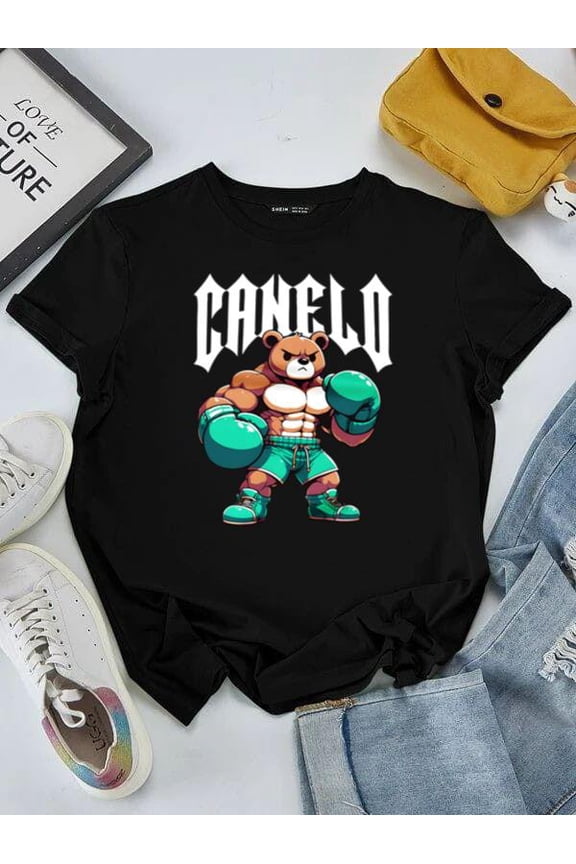 Canelo Alvarez Boxing Champion Teddy Bear Graphic Fan Gift Unisex tee V41390, for men & women, up to size 5XL