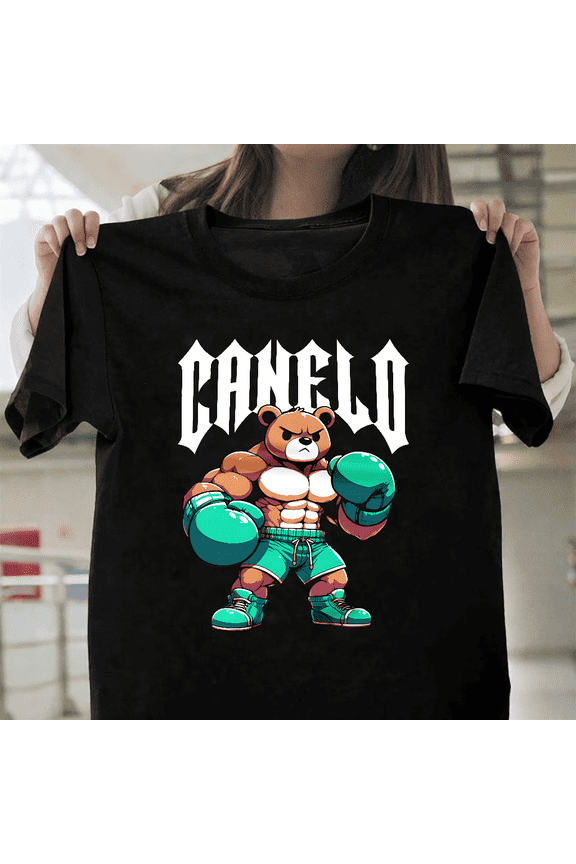 Canelo Alvarez Teddy Bear Boxing Saul Alvarez Mexican Fighter Unisex T-Shirt, for men & women, up to size 5XL.