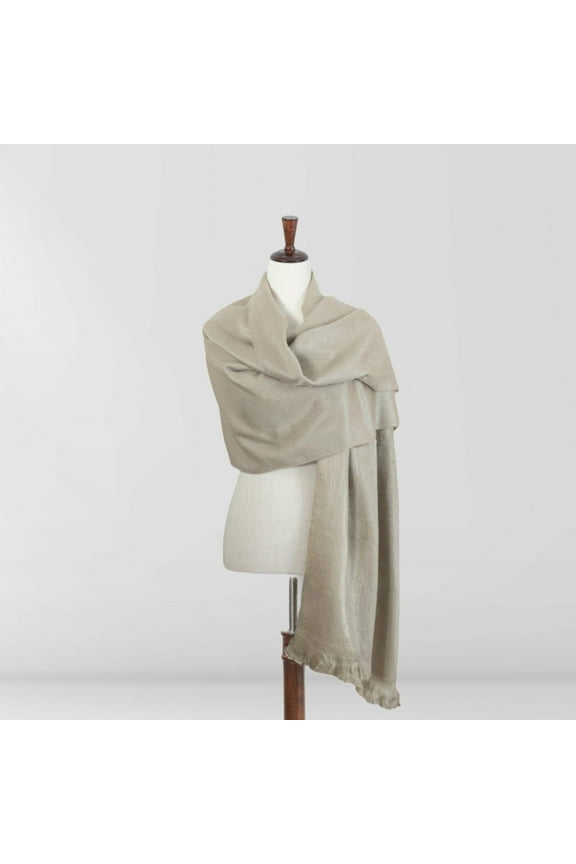 Canelo - Beige Alpaca Wool Shawl