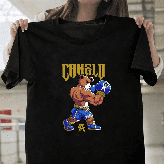 Canelo Boxing Bear Champion Fighter Fan Gift Alvarez Ring Unisex T-Shirt, up to size 3XL.