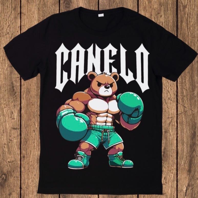 Canelo / oso boxing/ Unisex Comfort Tee T Shirt, Color Pepper, Size
