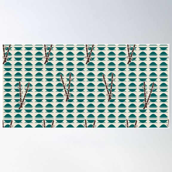 Canes And Waves Poster Wall Art, Modern Wall Decor For Living Room Bedroom, 8x12 UNFRAMED