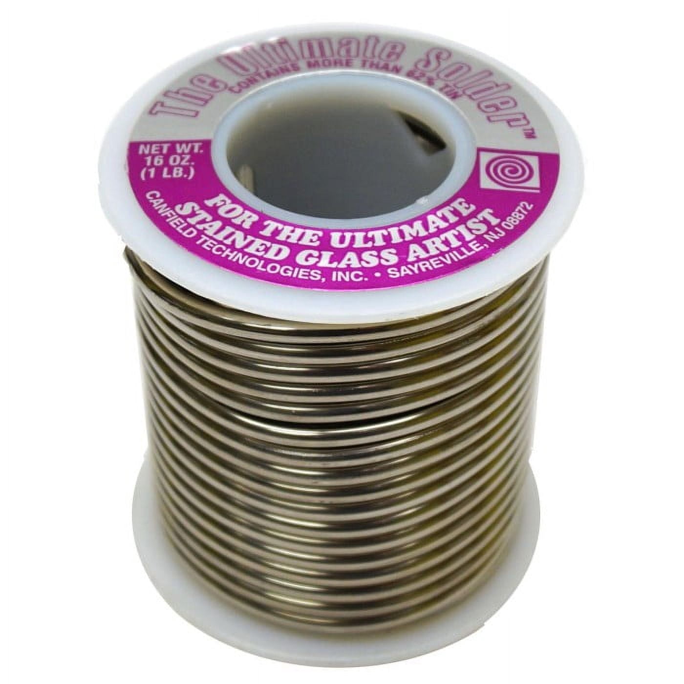 Canfield Ultimate 63/37 Solder 1lb.Spool for Glass Projects & Other ...