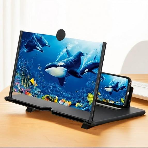 SHANLIDA Compact 10-inch Foldable Magnifier, 2-3x Magnification, with Screen Amplifier and Instruction Manual