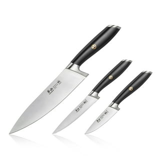Lehman's Sharp Paring Kitchen Knife 3.5 Smooth Blade Black and White