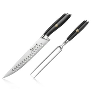 Cangshan Helena Series Cleaver Knife Block Set, Forged German Steel, Hua Acacia | Black