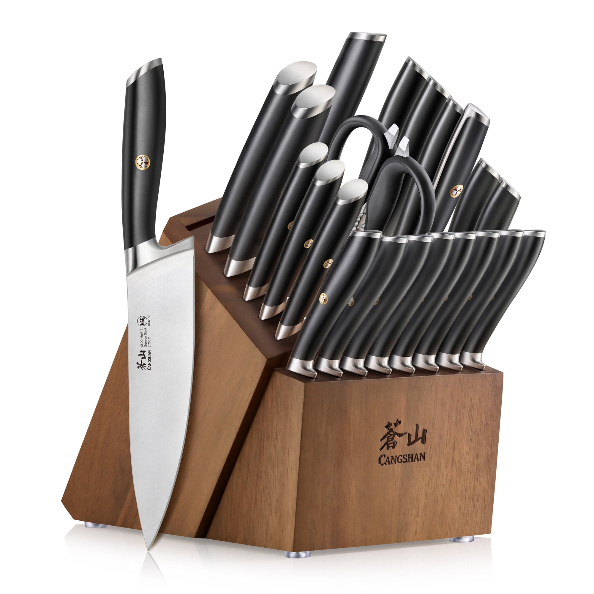 L Series 4-Piece Fine-Edge Steak Knife Set, Forged German Steel