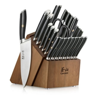 Cangshan L Series German Steel Forged 4-Piece HUA Knife Block Set, Black