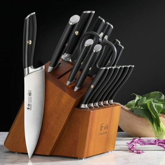 Cangshan L Series 17 Piece German Steel Forged Knife Set (Black)