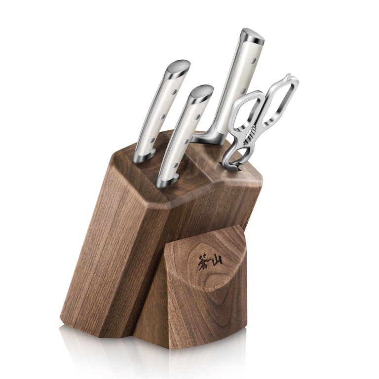 S1 Series German Steel Forged 5-Piece Starter Knife Block Set in Walnut S1 Series German Steel Forged 5-Piece Starter Knife Block Set in Walnut