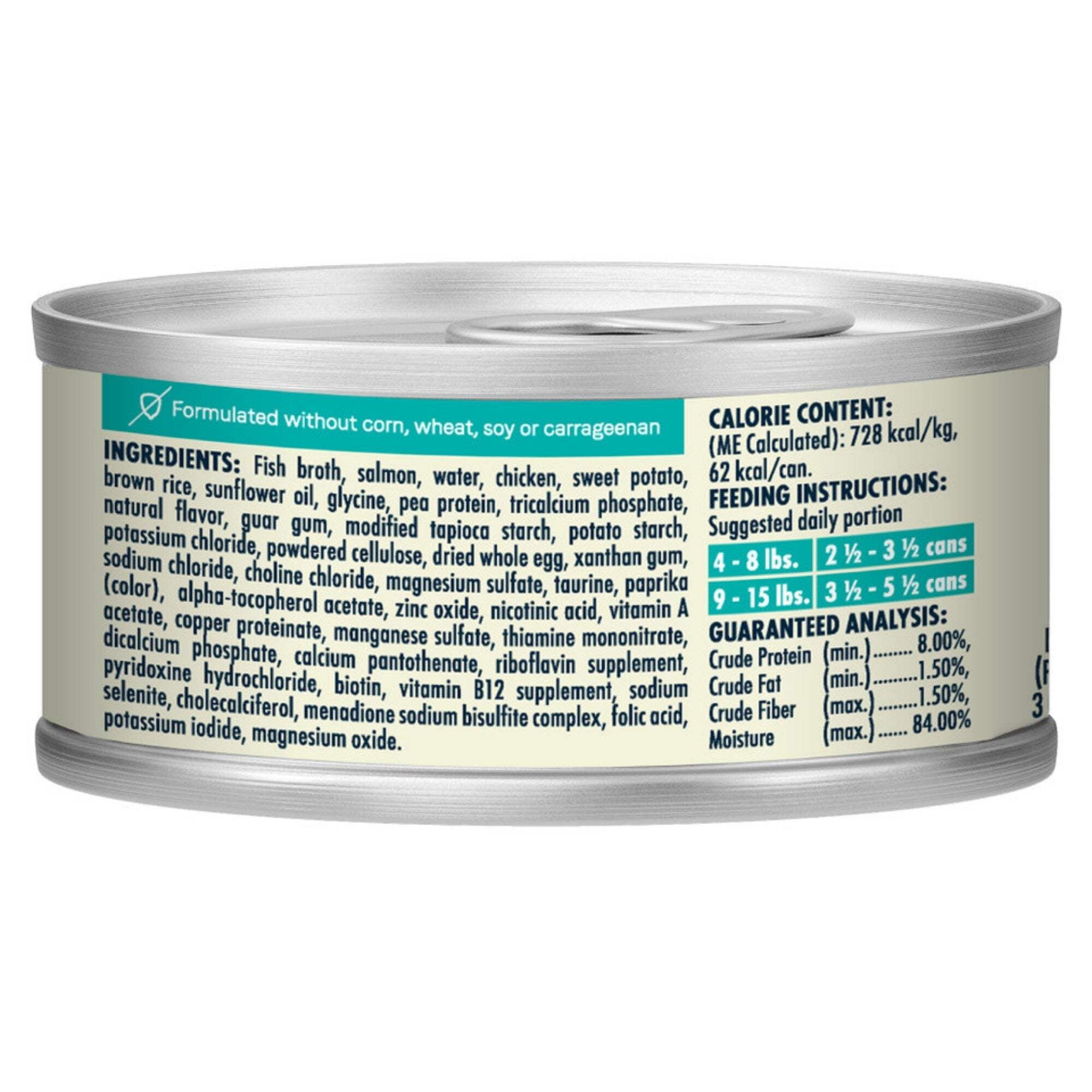 CANIDAE Balanced Bowl Canned Cat Food Salmon  Sweet Potato 3oz