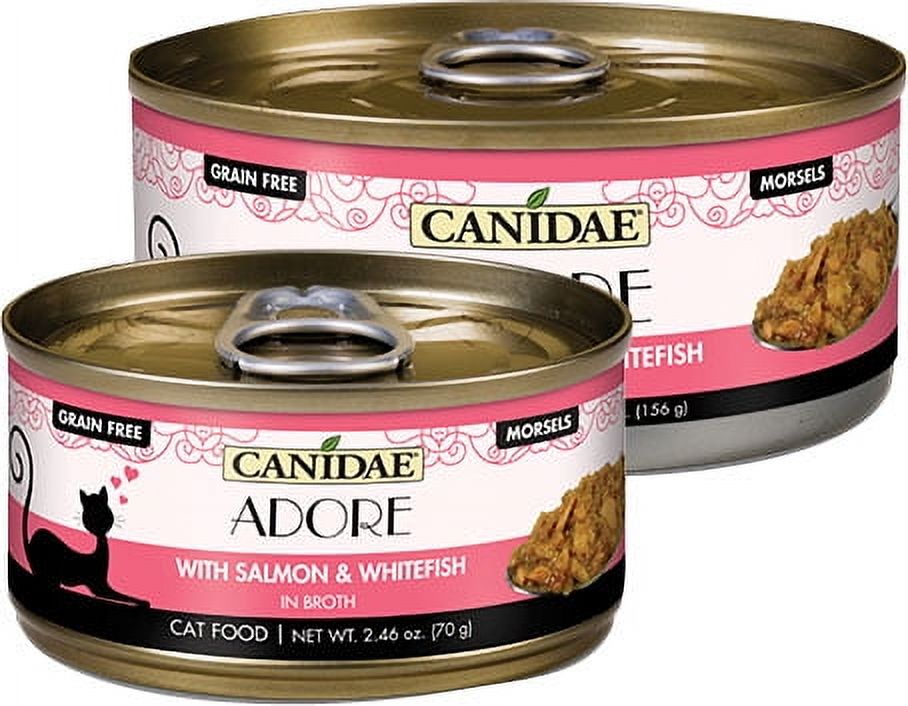 Canidae CANIDAE Pure Adore Wet Cat Food, Salmon & Whitefish in Broth, 24Each/2.46 Oz (Count of 24)